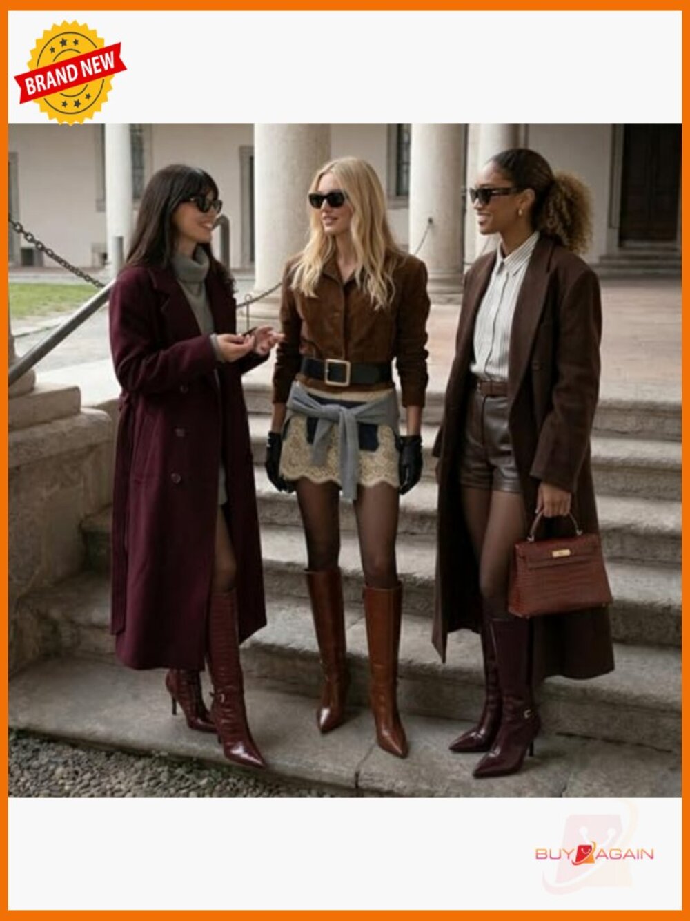 Knee High Boots Women 3.3 in Stiletto Heel Pointed Toe Tall Boots Side Zipper - Picture 6 of 7